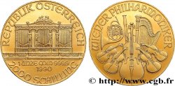 INVESTMENT GOLD 1 Oz - 2000 Schilling LE PHILARMONIQUE DE VIENNE 1990 Vienne