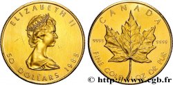 OR, PALLADIUM ET PLATINE INVESTISSEMENT 1 Oz - 50 Dollars  Maple Leaf  Elisabeth II 1985 