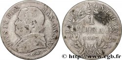VATICAN AND PAPAL STATES 1 Lira Pie IX an XXI 1867 Rome