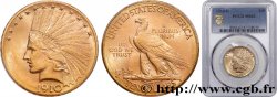 ÉTATS-UNIS D&nbsp;AMÉRIQUE 10 Dollars or &nbsp;Indian Head&nbsp;, 2e type 1910 Denver SUP62 PCGS
