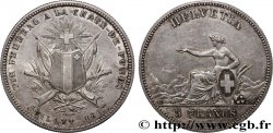 SVIZZERA  5 Francs Tir fédéral de la Chaux-de-Fond 1863 