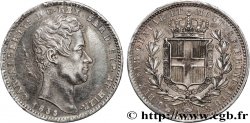 ITALIE - ROYAUME DE SARDAIGNE - CHARLES-ALBERT 1 Lira  1838 Gênes SUP/TB+ 