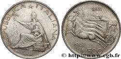 ITALIE 500 Lire Centenaire de l’Unité Italienne 1961 Rome