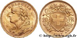 OR, PALLADIUM ET PLATINE INVESTISSEMENT 20 Francs or &nbsp;Vreneli&nbsp; 1947 Berne