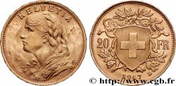 OR, PALLADIUM ET PLATINE INVESTISSEMENT 20 Francs or &nbsp;Vreneli&nbsp; 1947 Berne