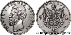 ROMANIA - CHARLES I 5 Lei  1881 Bucarest XF 