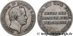 GERMANY - KINGDOM OF PRUSSIA - FREDERICK-WILLIAM IV Thaler des Mines  1845 Berlin