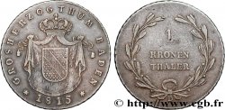 ALLEMAGNE - GRAND DUCHÉ DE BADE - CHARLES II 1 Kronenthaler 1815 Mannheim TTB 