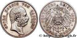 ALLEMAGNE - ROYAUME DE SAXE - GEORGES 5 Mark 1904 Muldenhütten SUP 