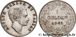 ALLEMAGNE - DUCHÉ DE NASSAU - ADOLPHE II 1 Gulden  1845 