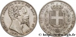 ITALIA - REINO DE CERDEÑA - VÍCTOR-MANUEL II 5 Lire  1851 Gênes