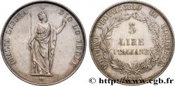 ITALIE - LOMBARDIE 5 Lire Gouvernement provisoire de Lombardie 1848 Milan