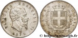 ITALIE - ROYAUME D ITALIE - VICTOR-EMMANUEL II 5 Lire  1875 Milan