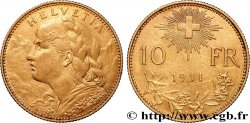 SWITZERLAND 10 Francs  Vreneli  1911 Berne