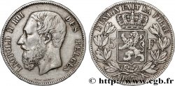 BELGIQUE 5 Francs Léopold II 1870 