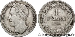 BELGIUM 1 Franc Léopold Ier tête laurée 1835 Bruxelles