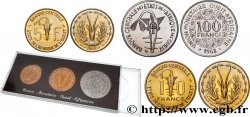 WEST AFRICAN STATES (BCEAO) Série de présentation 5, 10 et 100 Francs CFA 1968 Paris MS 
