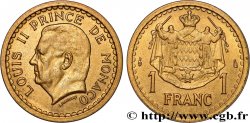 MONACO 1 Franc Louis II / armes (1943) Paris