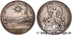 SWITZERLAND 5 Francs, monnaie de Tir, Fribourg 1881 