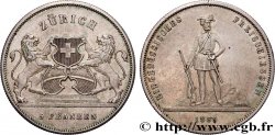 SUISSE - CANTON DE ZÜRICH 5 Franken Tir de Zurich 1859  TTB+ 
