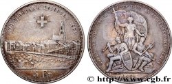 SWITZERLAND 5 Francs, monnaie de Tir, Fribourg 1881 