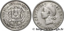 DOMINICAN REPUBLIC 25 Centavos Centenaire de la restauration de la République 1963 