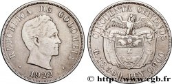 COLOMBIE 50 Centavos 1922 Philadelphie