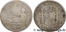 ESPAÑA 2 Pesetas “ESPAÑA” 1870 Madrid BC 