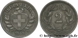 SWITZERLAND 2 Centimes Croix Suisse 1945 Berne - B AU 