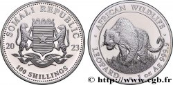 ARGENT D INVESTISSEMENT 1 Oz - 100 Shillings Léopard 2023  FDC 