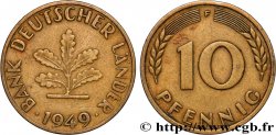 ALLEMAGNE 10 Pfennig “Bank deutscher Länder” 1949 Stuttgart - F TTB 