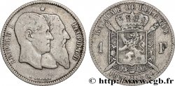 BELGIQUE 1 Franc 50e anniversaire de l’indépendance 1880 