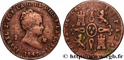 ESPAGNE 2 Maravedis Isabelle II 1847 Ségovie