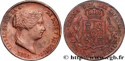 SPAGNA 25 Centimos de Real (Cuartillo) Isabelle II  1864 Ségovie q.SPL 
