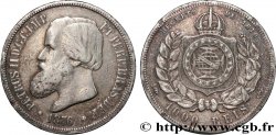 BRÉSIL - EMPIRE DU BRÉSIL - PIERRE II 1000 Reis  1876  TB 