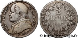 VATICAN ET ÉTATS PONTIFICAUX 2 Lire Pie IX an XXII 1867 Rome
