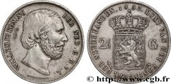 NETHERLANDS 2 1/2 Gulden Guillaume III 1852 Utrecht