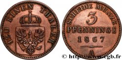 ALEMANIA - PRUSIA 3 Pfenninge Royaume de Prusse 1867 Hanovre - B