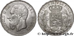 BELGIQUE 5 Francs Léopold II 1873 