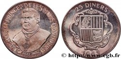 ANDORRE- PRINCIPAUTÉ D ANDORRE 25 Diners Proof 1963 Munich MS 