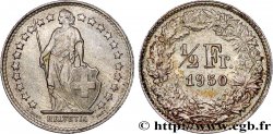 SUIZA 1/2 Franc Helvetia 1950 Berne