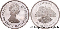 SAINTE HÉLÈNE 25 Pence Proof Jubilé d’Élisabeth II 1977  SPL 