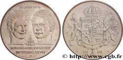 SUÈDE 50 Kronor mariage de Charles XVI et de la reine Silvia 1976 