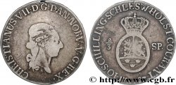 GERMANY - SCHLESWIG-HOLSTEIN - CHRISTIAN VII OF DENMARK 2/3 Speciedaler ou 40 schilling 1787 Altona VF 
