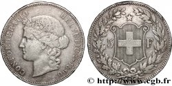 SWITZERLAND 5 Francs Helvetia 1890 Berne