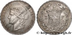 SWITZERLAND 5 Francs Helvetia 1891 Berne