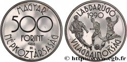 HONGRIE 500 Forint Proof Coupe du Monde de football en Italie 1990 1988 Budapest
