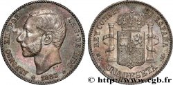 SPAIN - KINGDOM OF SPAIN - ALFONSO XII 1 Peseta  1883 Madrid