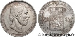 NETHERLANDS - KINGDOM OF THE NETHERLANDS - WILLIAM III 2 1/2 Gulden  1872 Utrecht
