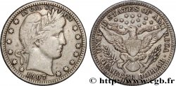 ÉTATS-UNIS D AMÉRIQUE 1/4 Dollar Barber 1907 Philadelphie